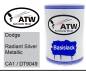 Preview: Dodge, Radiant Silver Metallic, CA1 / DT9049: 500ml Lackdose, von ATW Autoteile West.